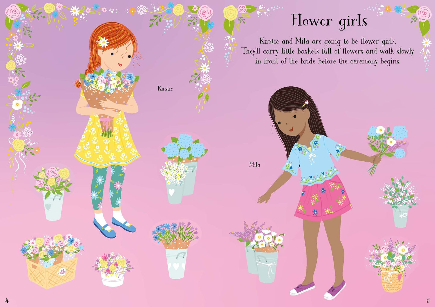 Carte stickere - Little Sticker Dolly Dressing Bridesmaids, Usborne