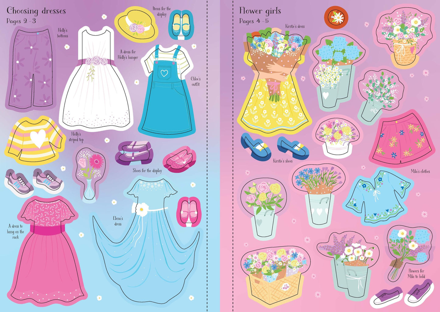Carte stickere - Little Sticker Dolly Dressing Bridesmaids, Usborne