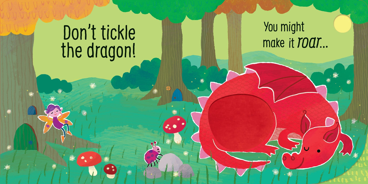 Carte senzoriala cu sunete - Don't Tickle The Dragon, Usborne