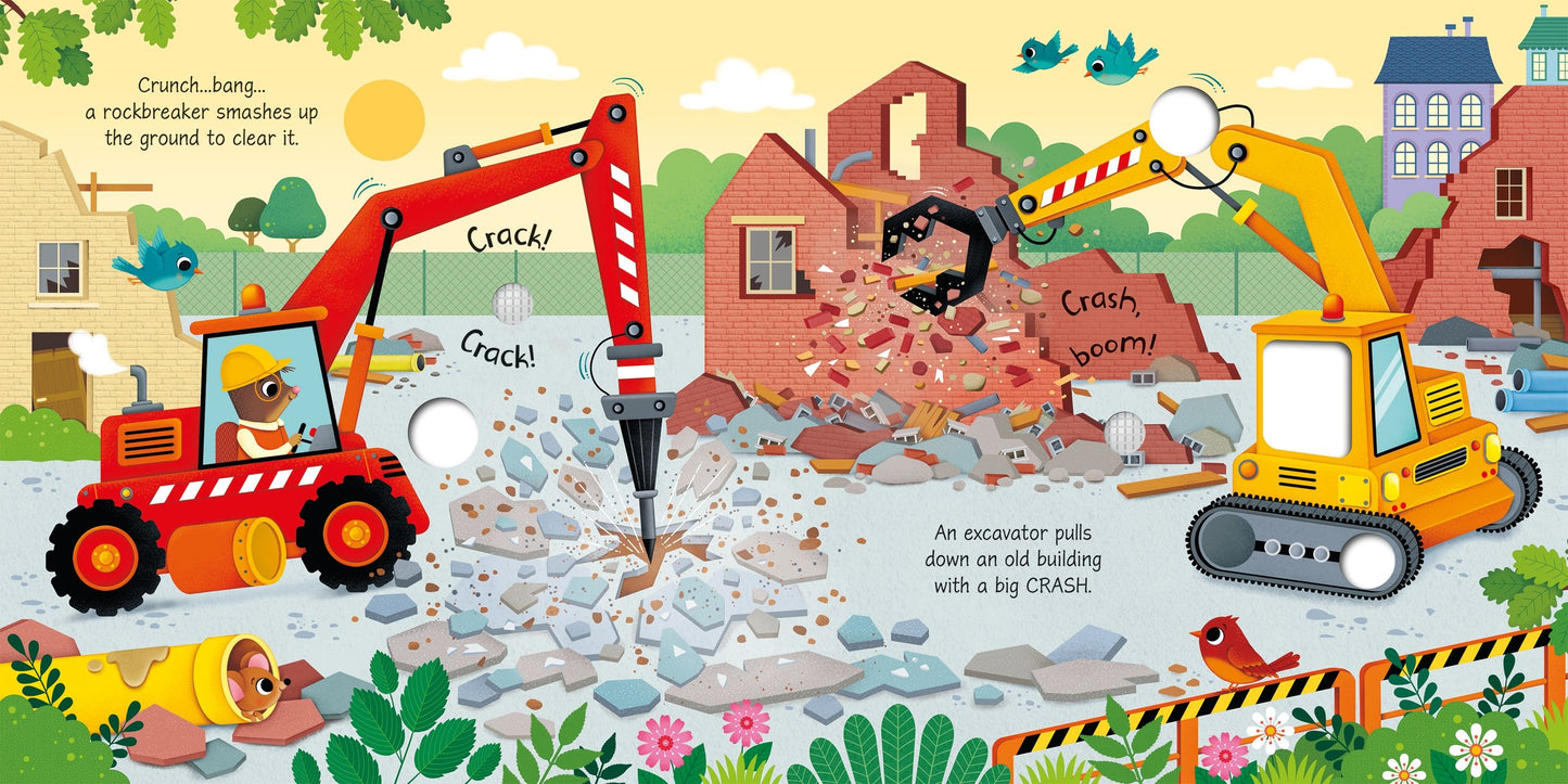 Carte sunete - Building Site Sounds, Usborne