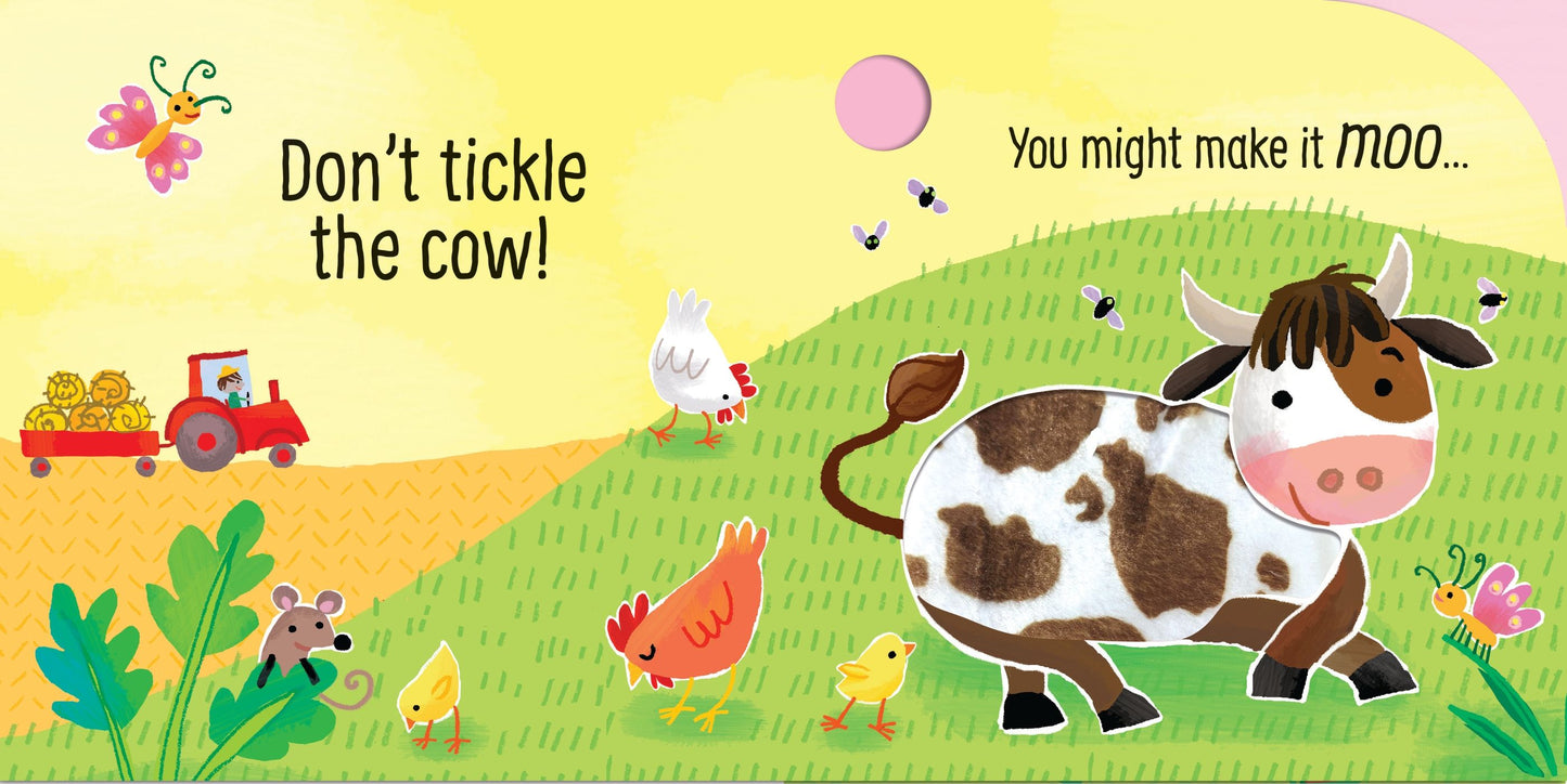 Carte senzoriala cu sunete - Don't Tickle the Cow!, Usborne