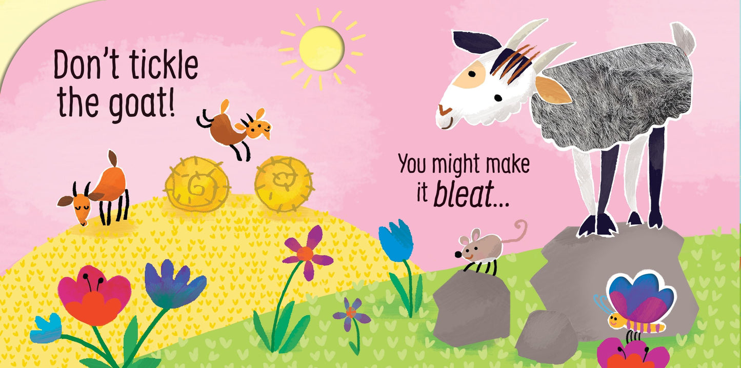 Carte senzoriala cu sunete - Don't Tickle the Cow!, Usborne