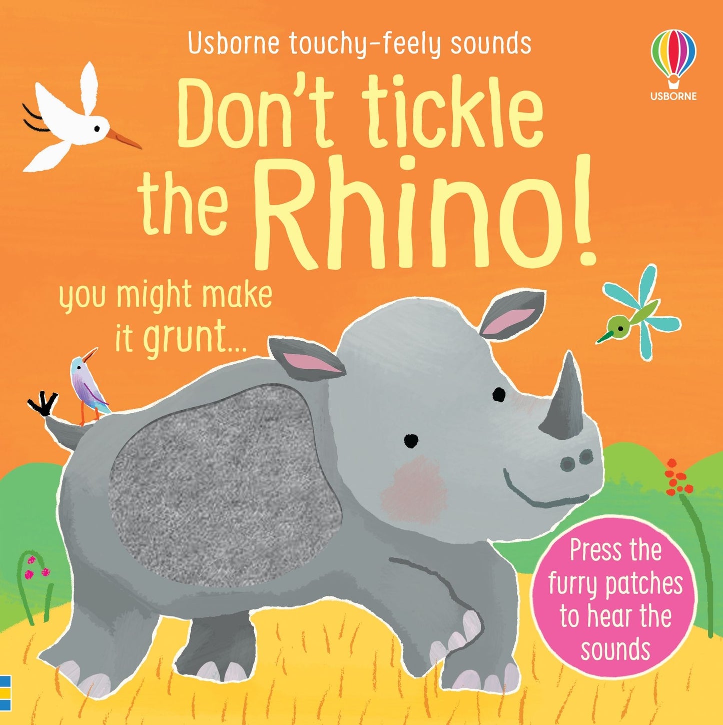 Carte senzoriala cu sunete - Don't Tickle The Rhino!, Usborne