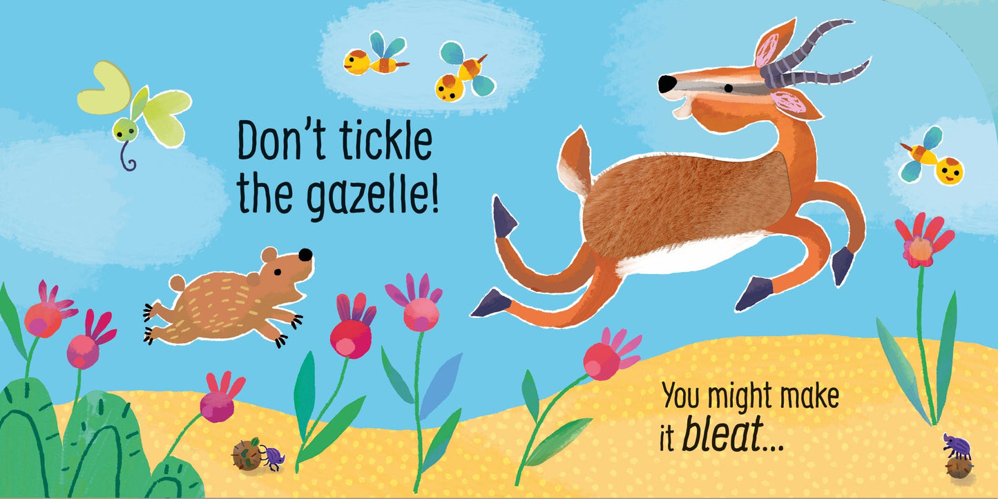 Carte senzoriala cu sunete - Don't Tickle The Rhino!, Usborne