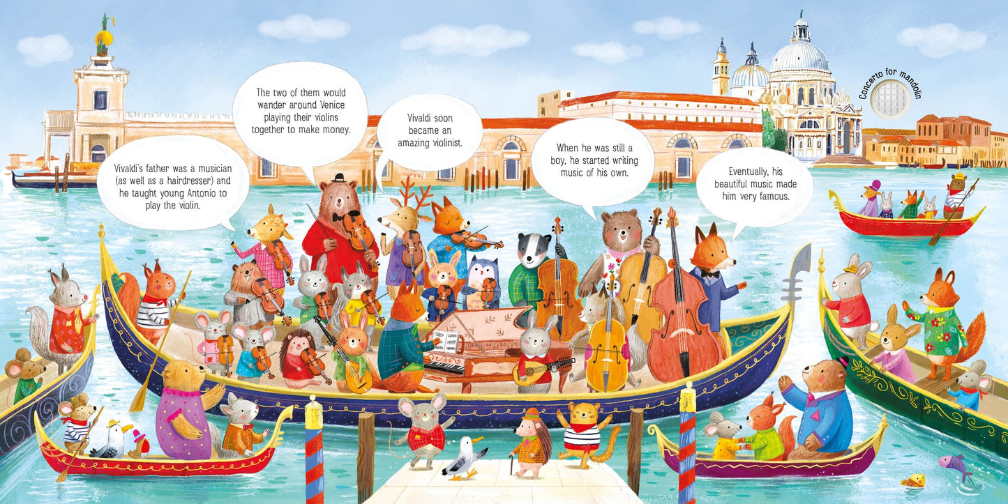 Carte muzicala - The Animal Orchestra Plays Vivaldi, usborne, 6 luni