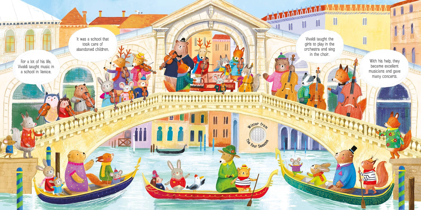 Carte muzicala - The Animal Orchestra Plays Vivaldi, usborne, 6 luni
