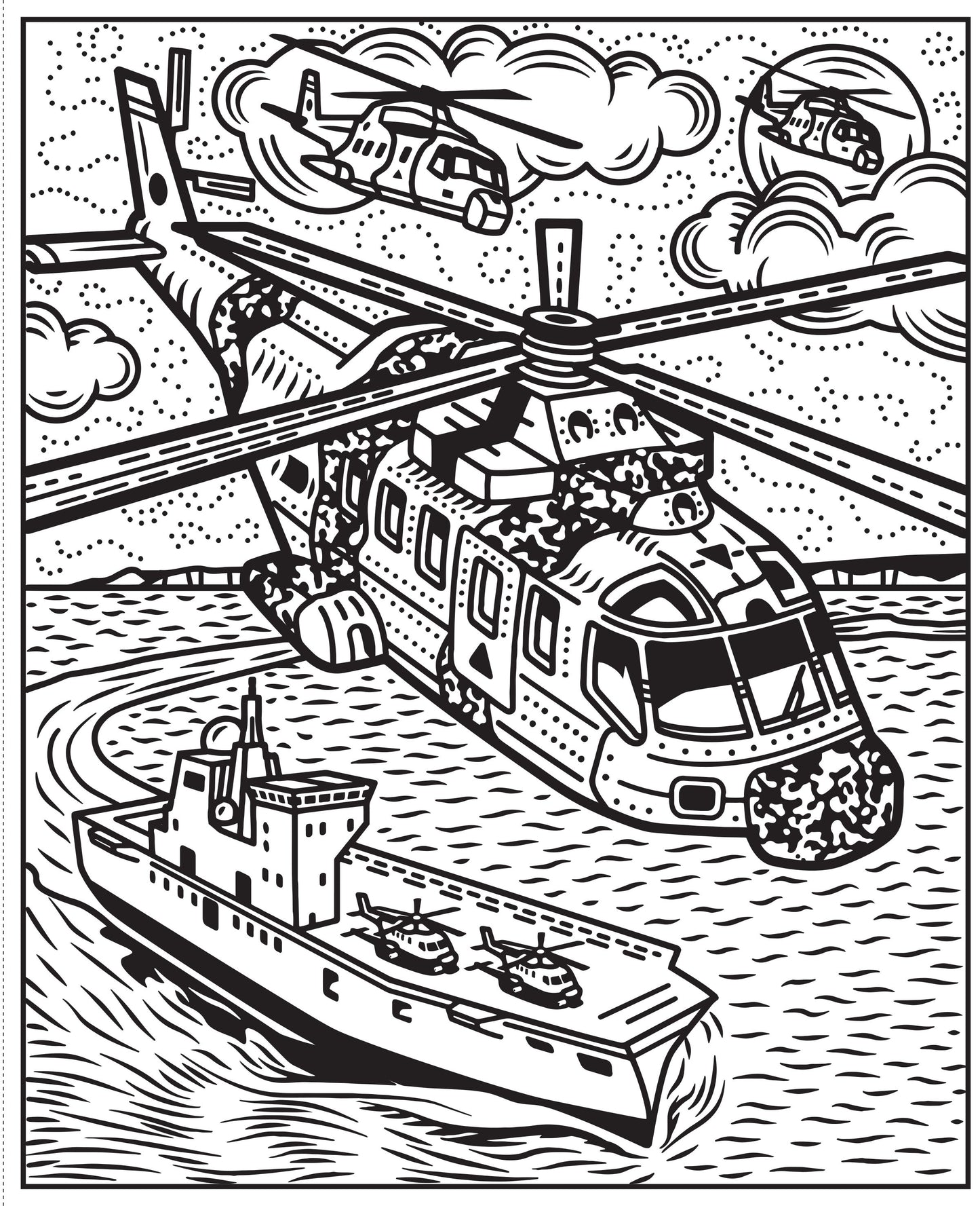 Carte pictură cu apă - Planes And Helicopters Magic Painting Book, Usborne