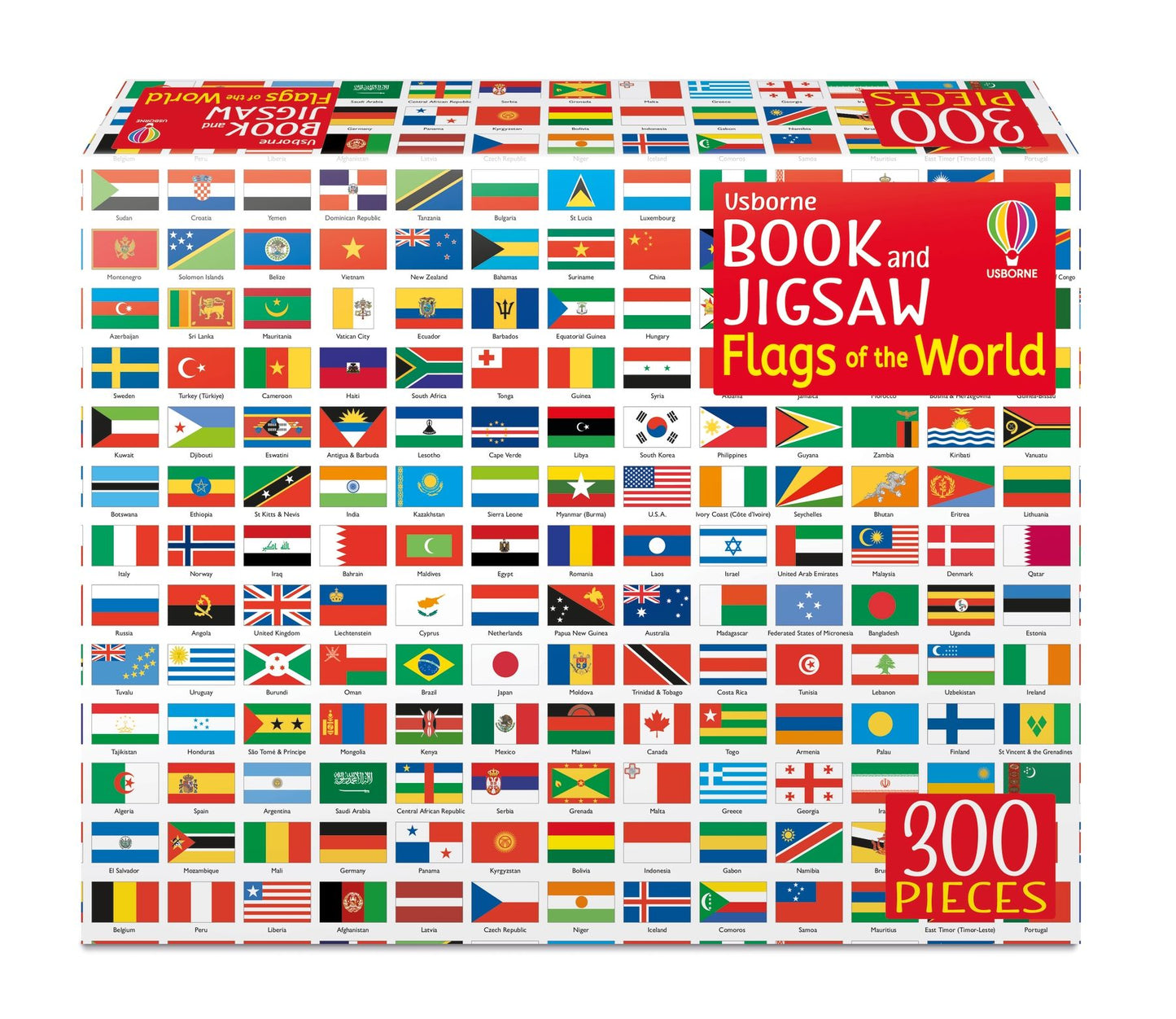 Set puzzle si carte - Book And Jigsaw Flags Of The World, Usborne