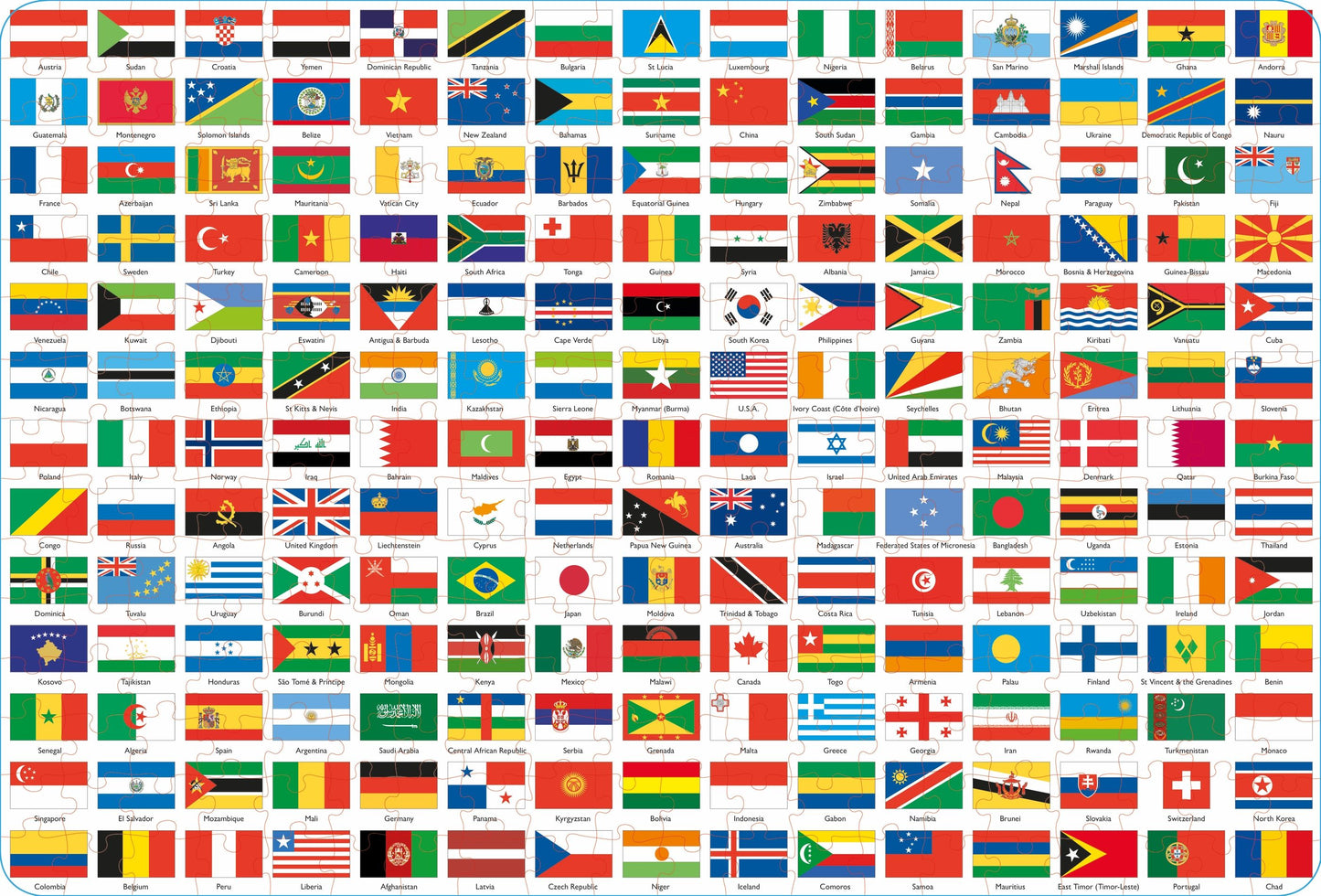 Set puzzle si carte - Book And Jigsaw Flags Of The World, Usborne