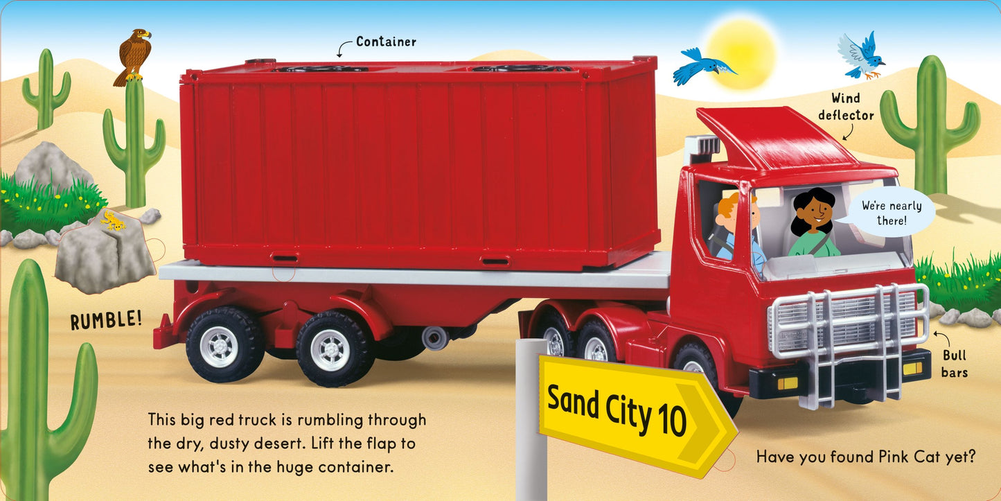 Carte clapete pentru copii - Lift and Look Trucks, Usborne, 1 an+