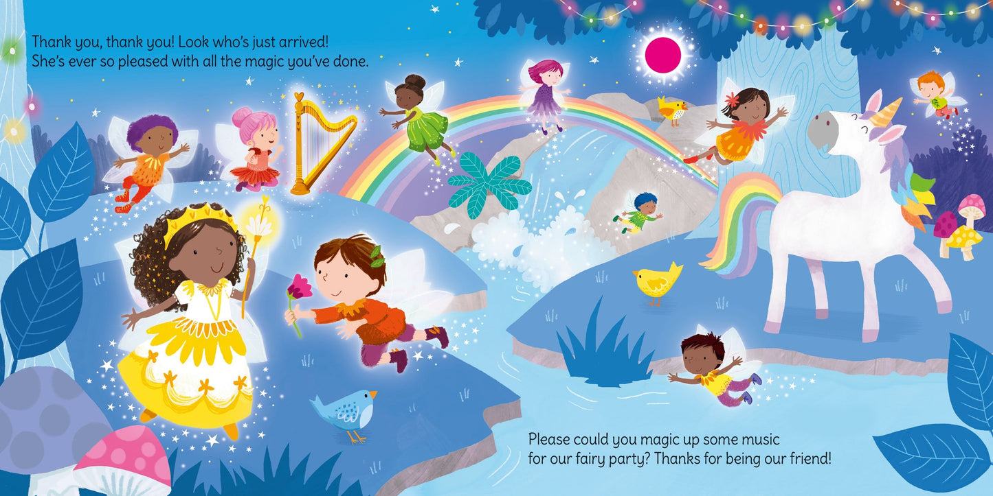 Carte sunete și baghetă - Wand Books Fairy Magic, Usborne, 3 ani+