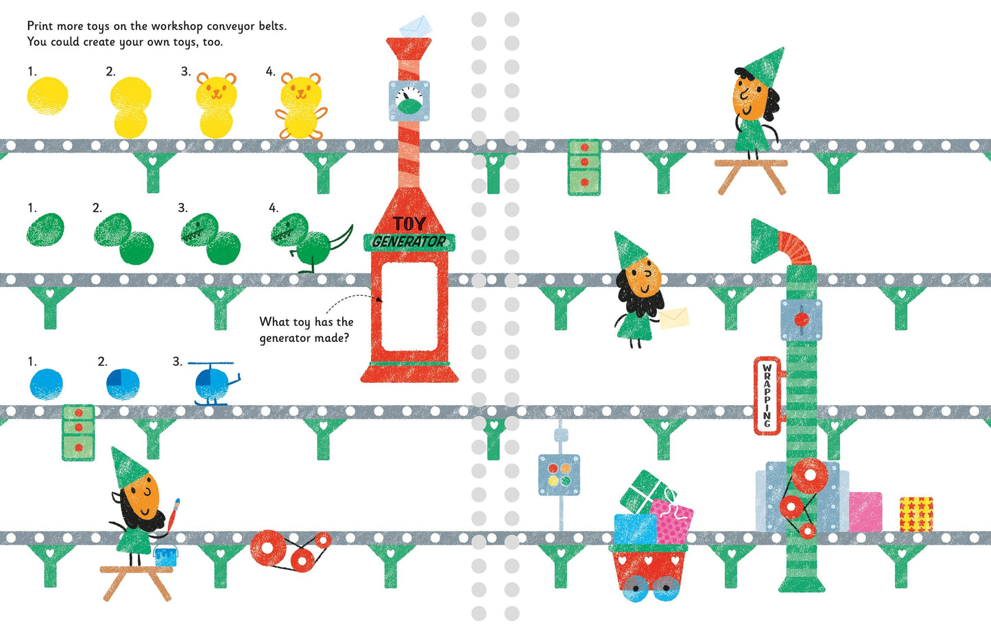 Carte copii - Fingerprint Activities Santa'S Workshop, Usborne