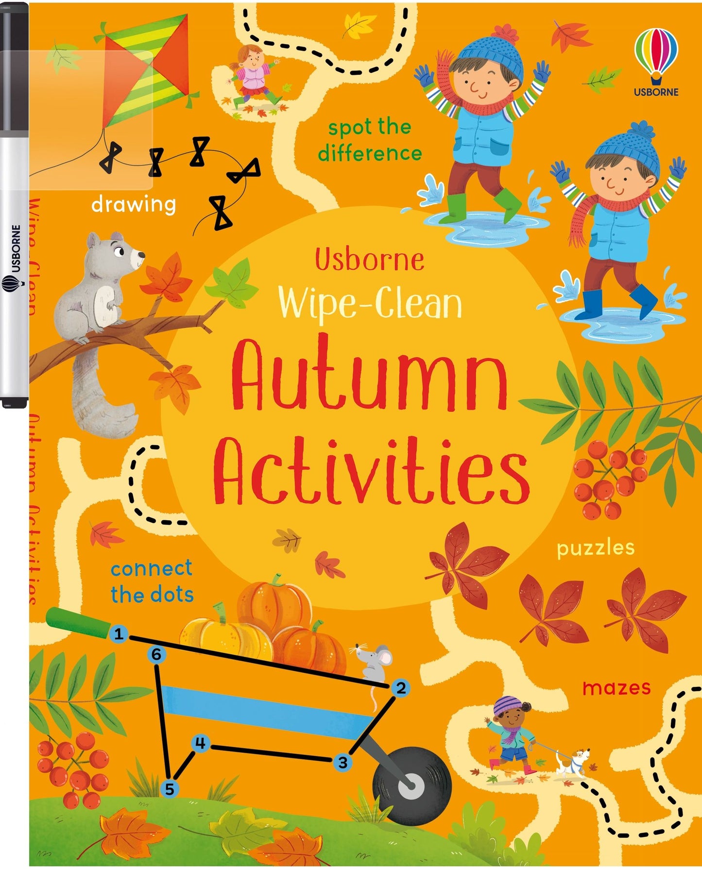 Carte educativa de activitatii - Wipe-Clean Autumn Activities, Usborne
