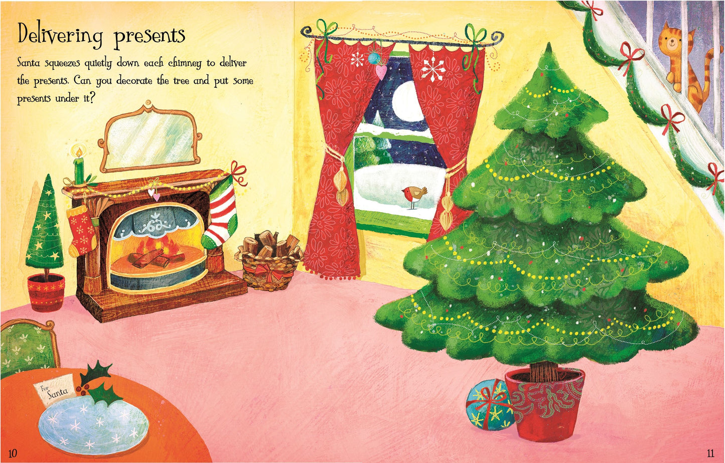 Carte stickere - First Sticker Book Santa, Usborne
