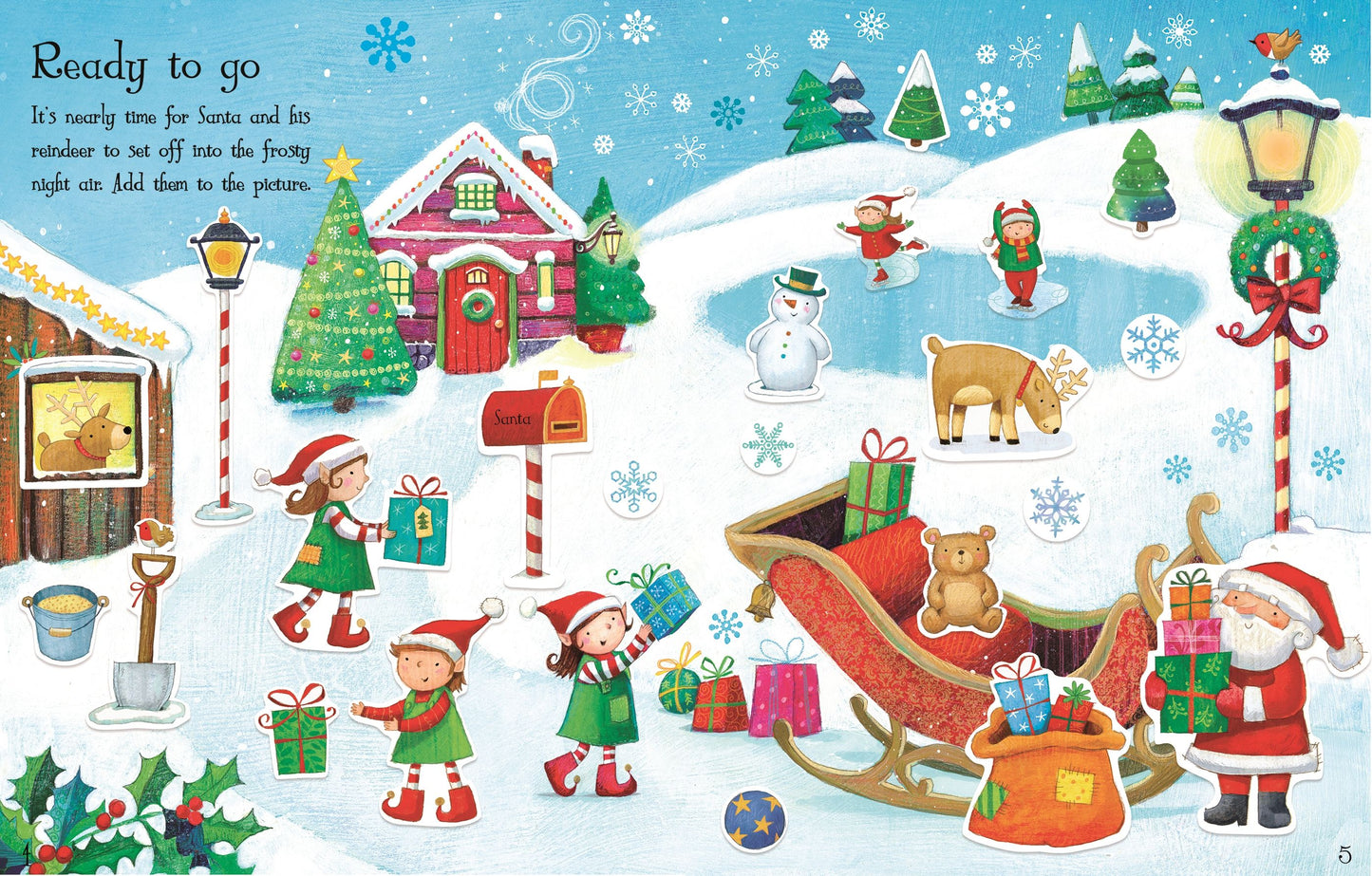 Carte stickere - First Sticker Book Santa, Usborne