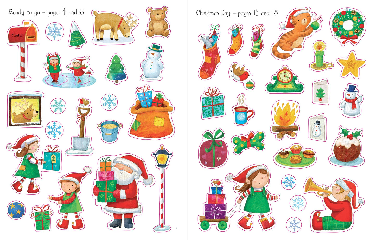 Carte stickere - First Sticker Book Santa, Usborne