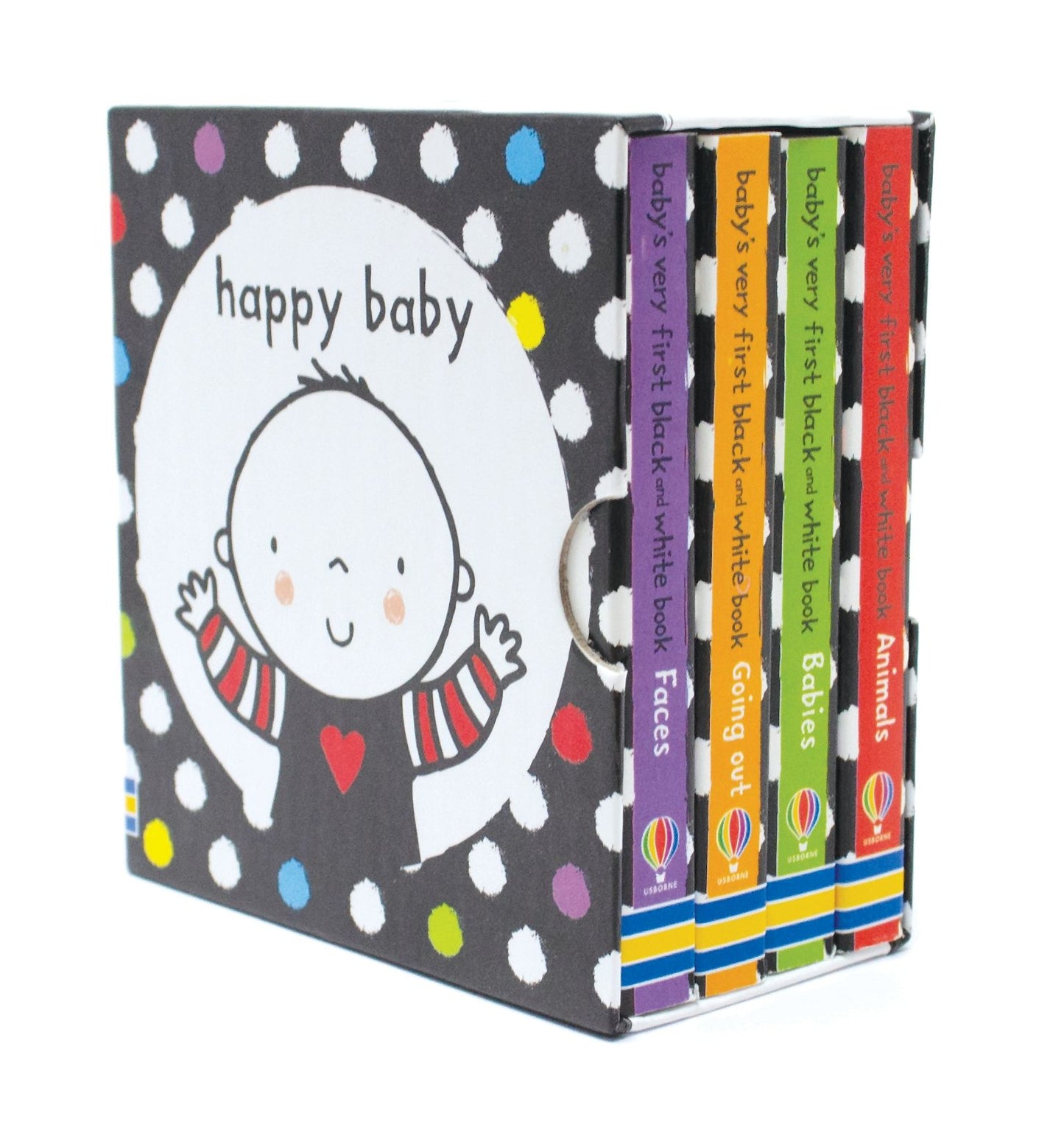 Set de cărți pentru bebeluși - Baby's Very First Black and White Little Library, Usborne, 0 luni+
