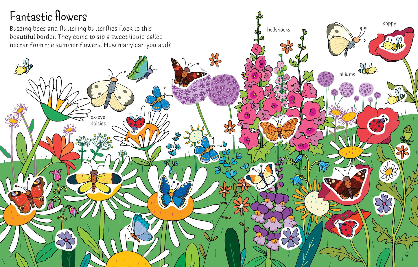 Carte stickere - First Sticker Book Garden, Usborne