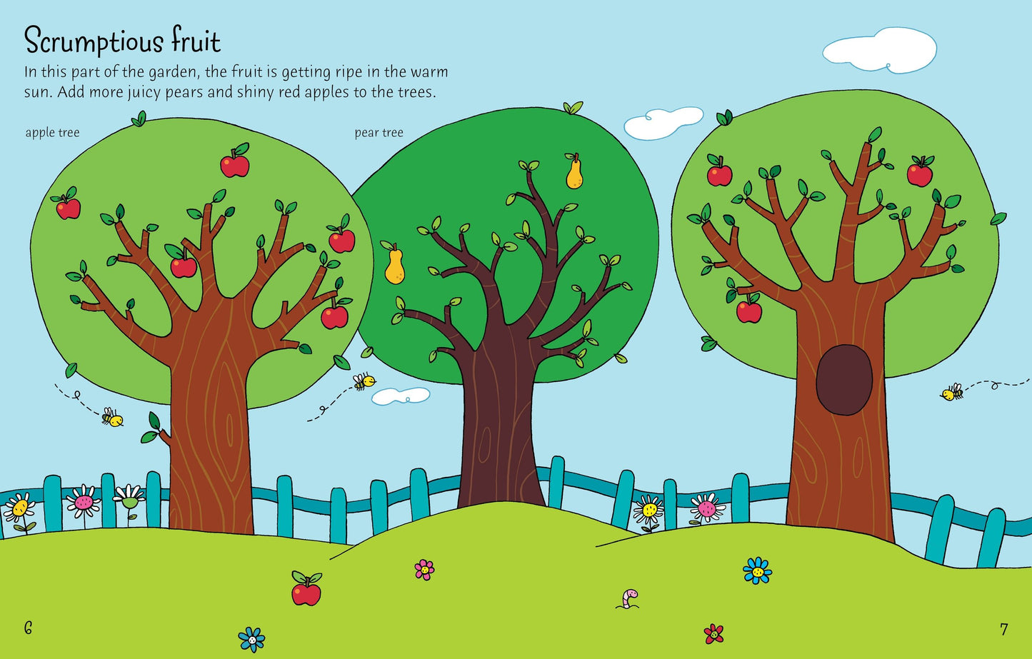 Carte stickere - First Sticker Book Garden, Usborne