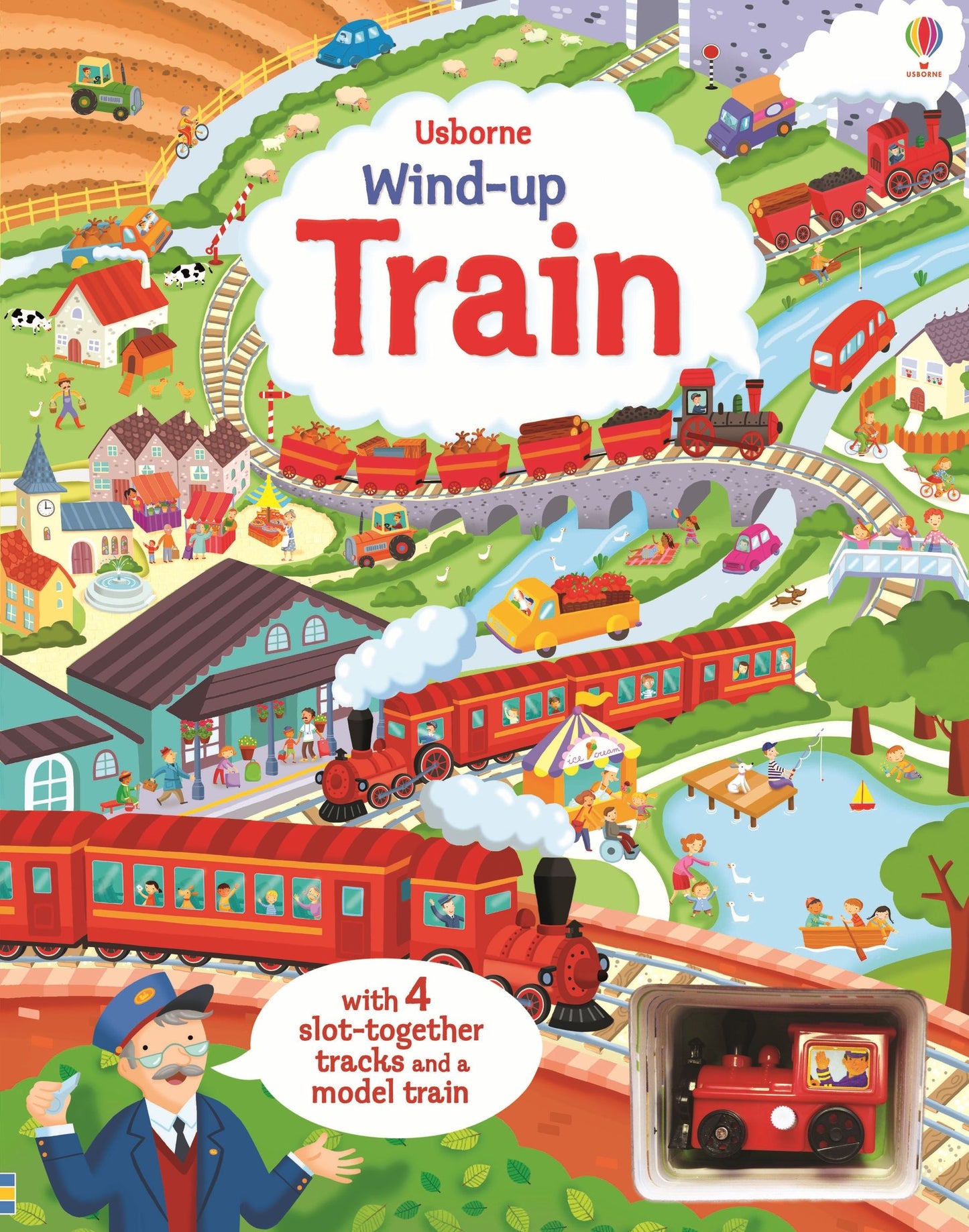Carte copii cu jucarie - Wind-Up Train, Usborne
