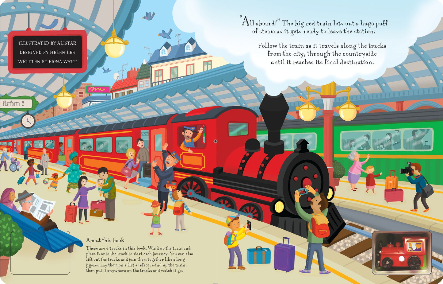 Carte copii cu jucarie - Wind-Up Train, Usborne