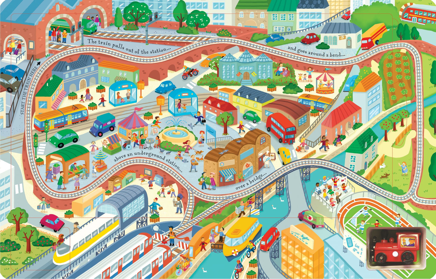 Carte copii cu jucarie - Wind-Up Train, Usborne