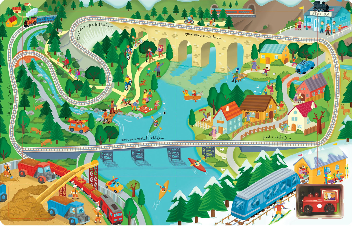 Carte copii cu jucarie - Wind-Up Train, Usborne