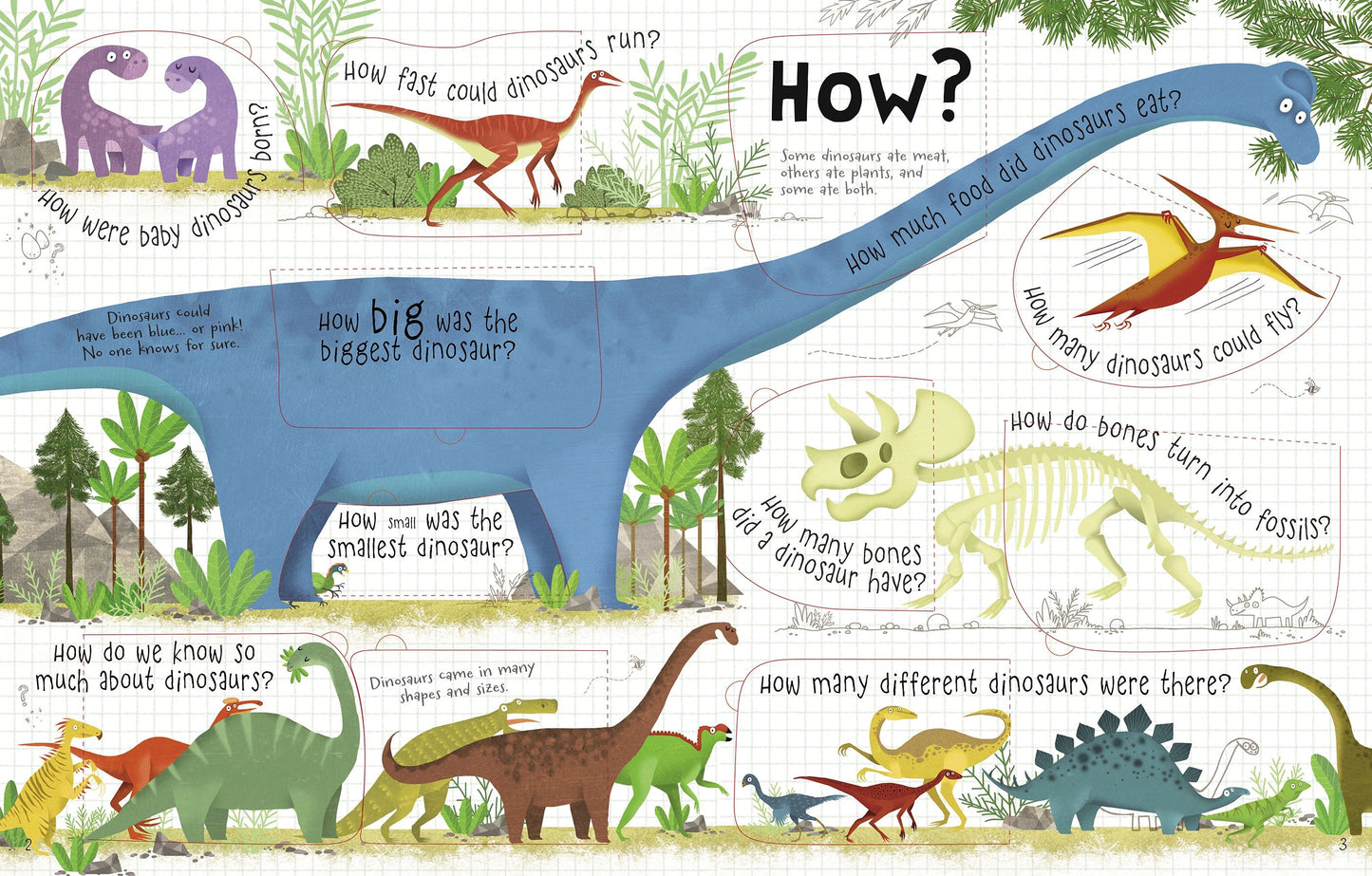 Carte clapete pentru copii - Lift-the-flap Questions and Answers about Dinosaurs, Usborne