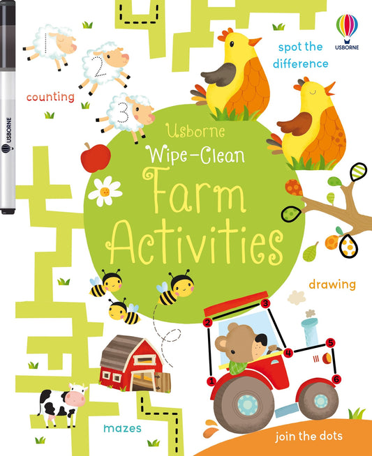 Carte educativa de activitatiii - Wipe-Clean Farm Activities, Usborne