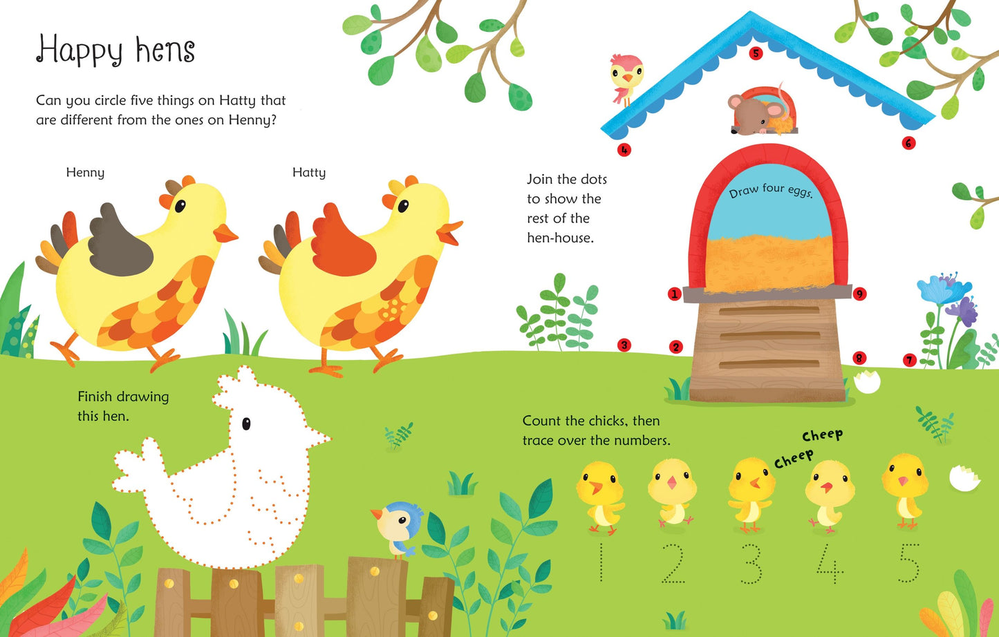 Carte educativa de activitatiii - Wipe-Clean Farm Activities, Usborne