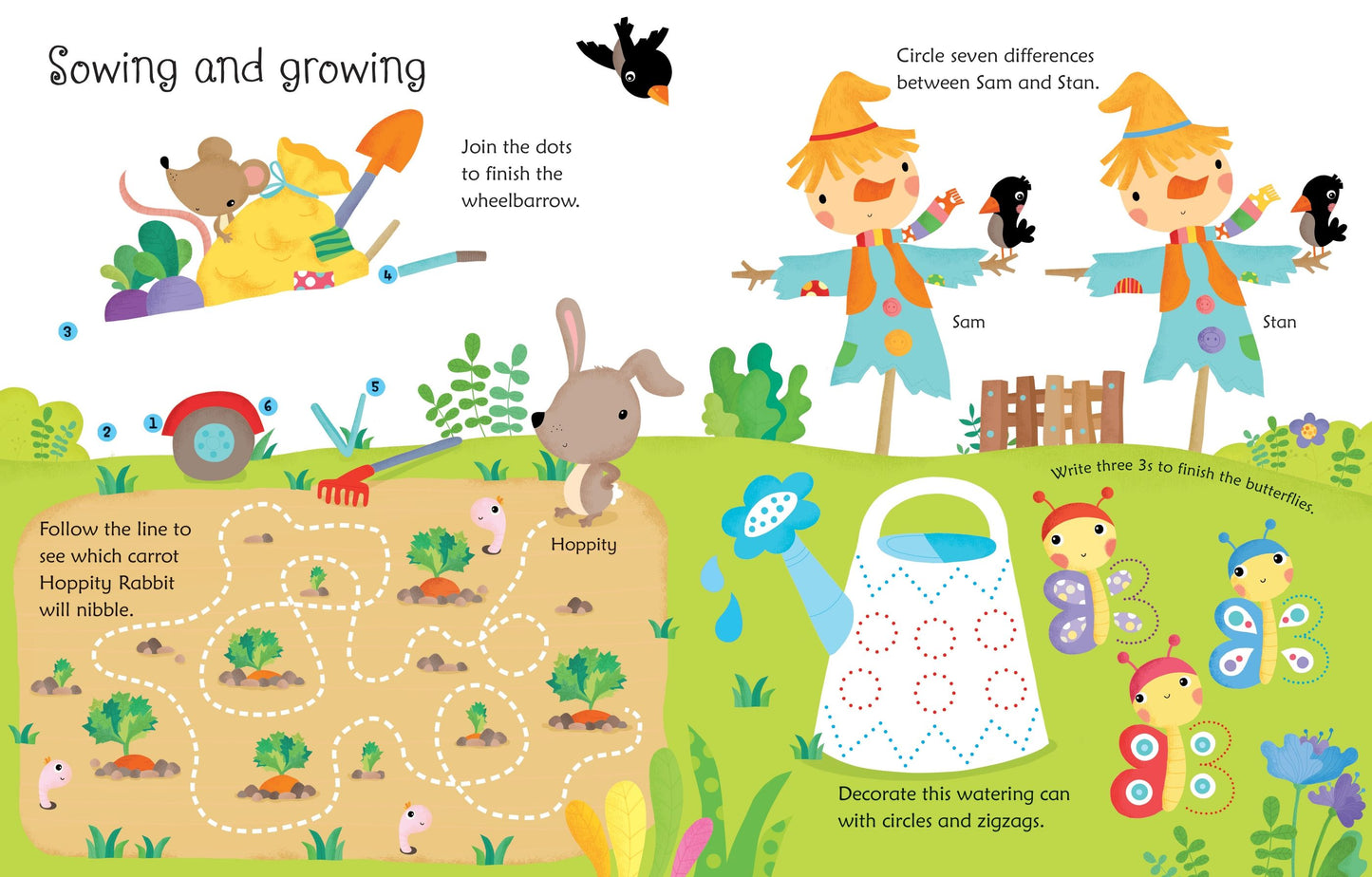Carte educativa de activitatiii - Wipe-Clean Farm Activities, Usborne