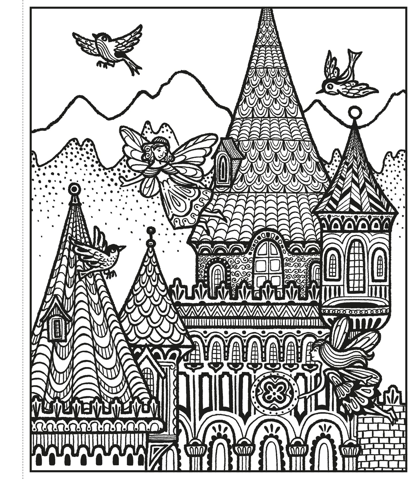 Carte pictura cu apa - Fairy Palaces Magic Painting Book, Usborne