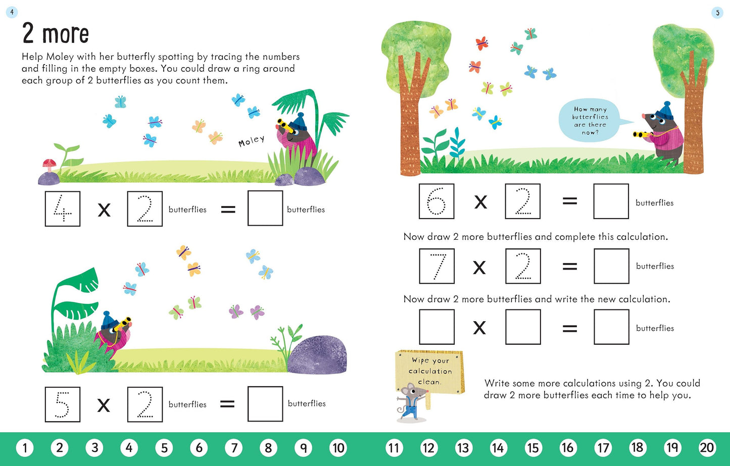 Carte educativa de activitatii  - Wipe-clean Times Tables 5-6, Usborne, 5 ani+