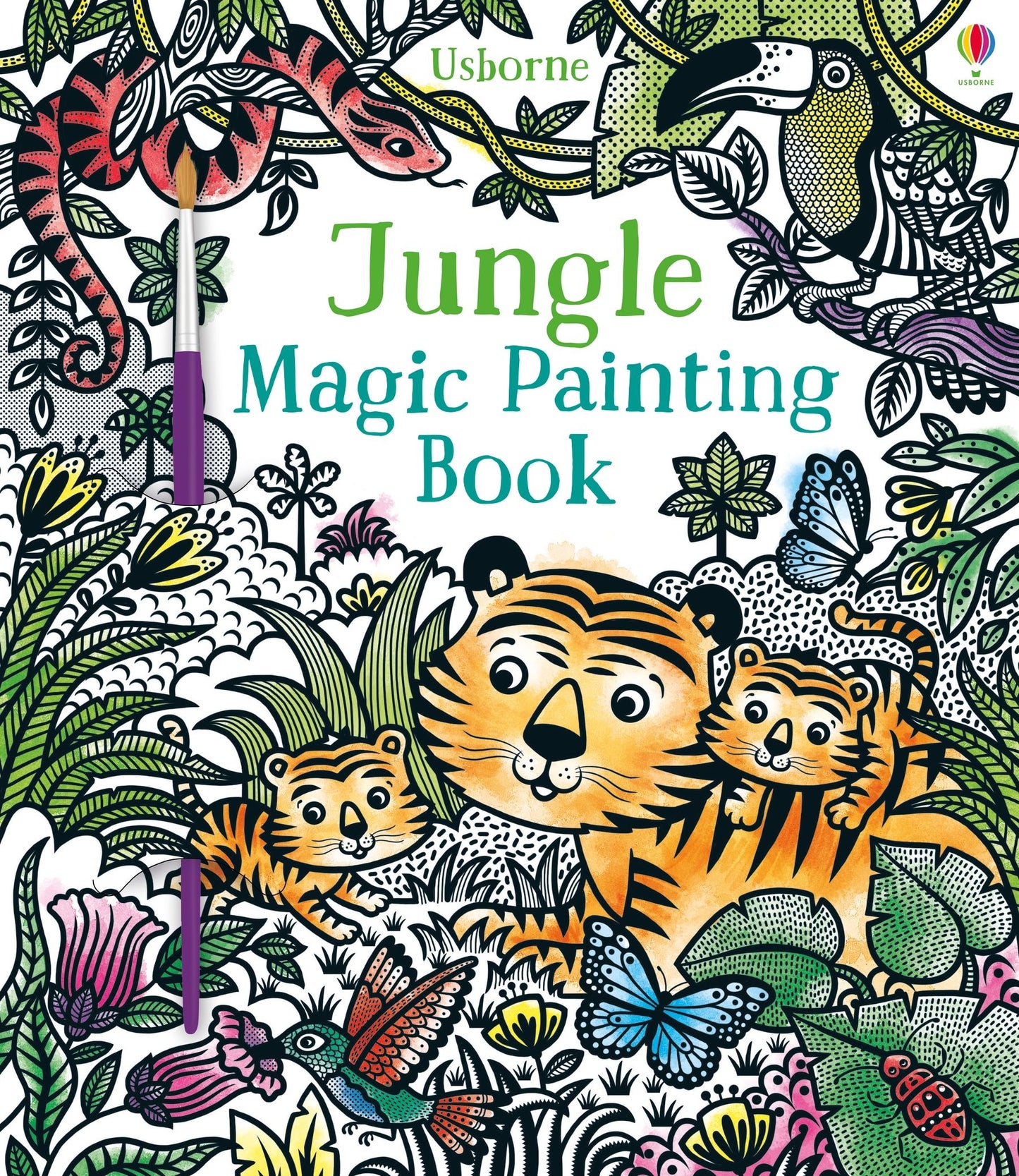 Carte pictura cu apa - Jungle Magic Painting Book, Usborne