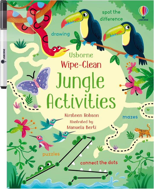Carte copii - Wipe Clean Jungle Activities, Usborne
