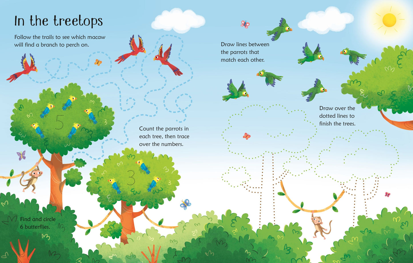 Carte copii - Wipe Clean Jungle Activities, Usborne