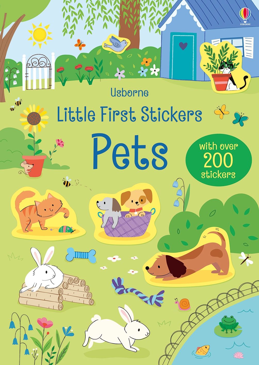 Carte cu stickere - Little First Stickers Pets, Usborne, 3 ani+