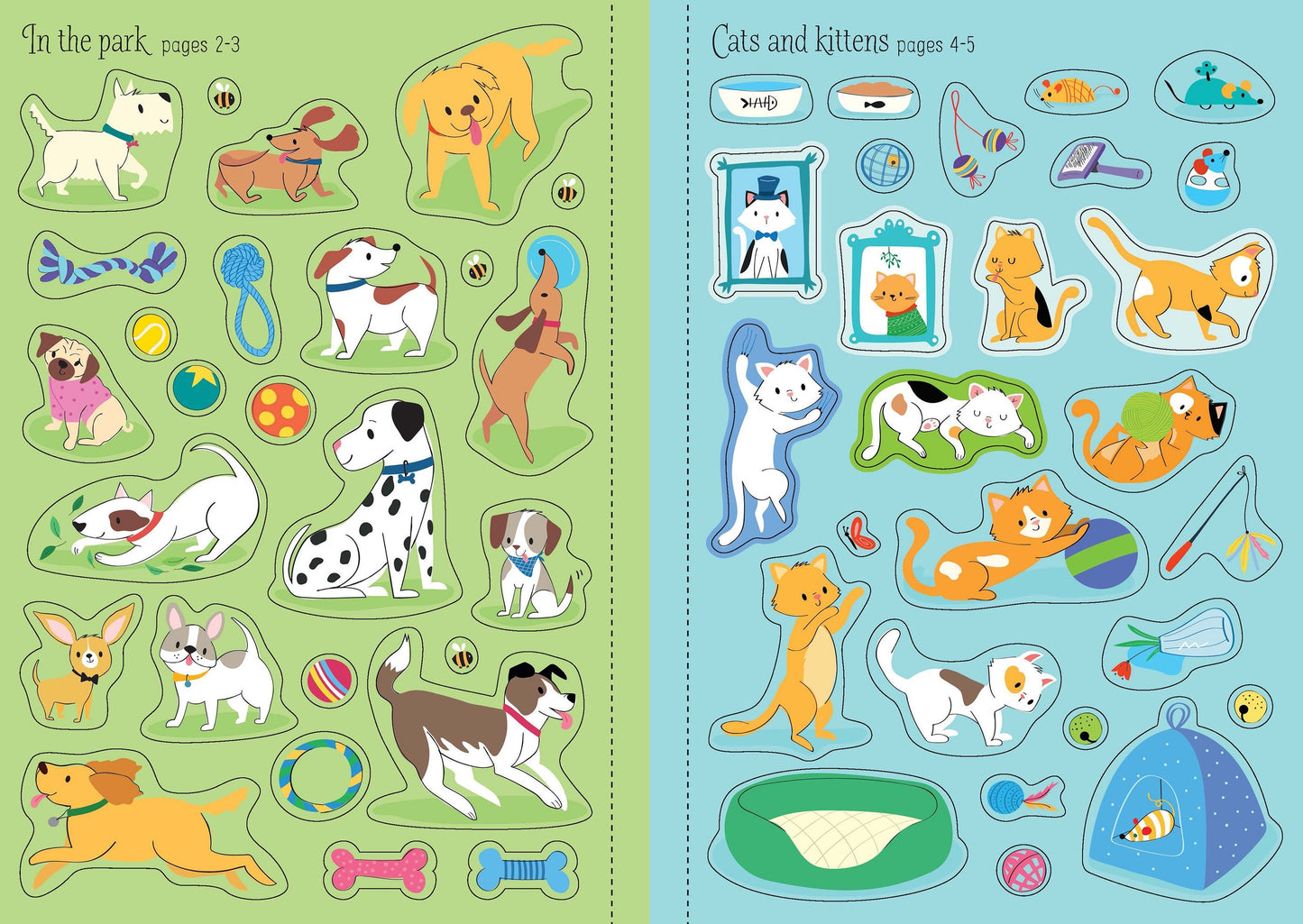 Carte cu stickere - Little First Stickers Pets, Usborne, 3 ani+
