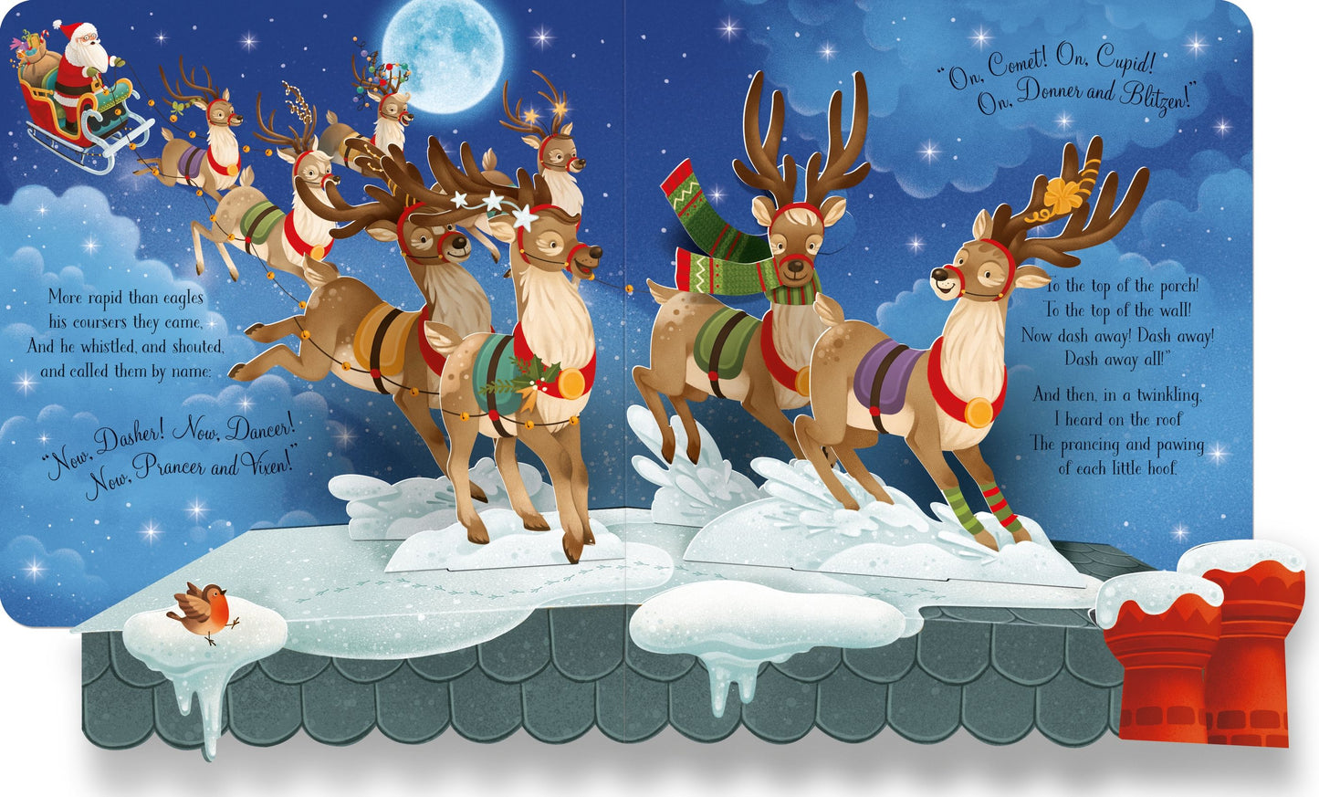 Carte 3D - Pop-up `Twas the Night Before Christmas, Usborne