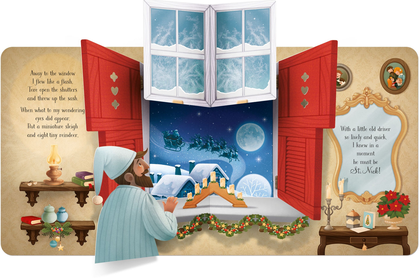 Carte 3D - Pop-up `Twas the Night Before Christmas, Usborne