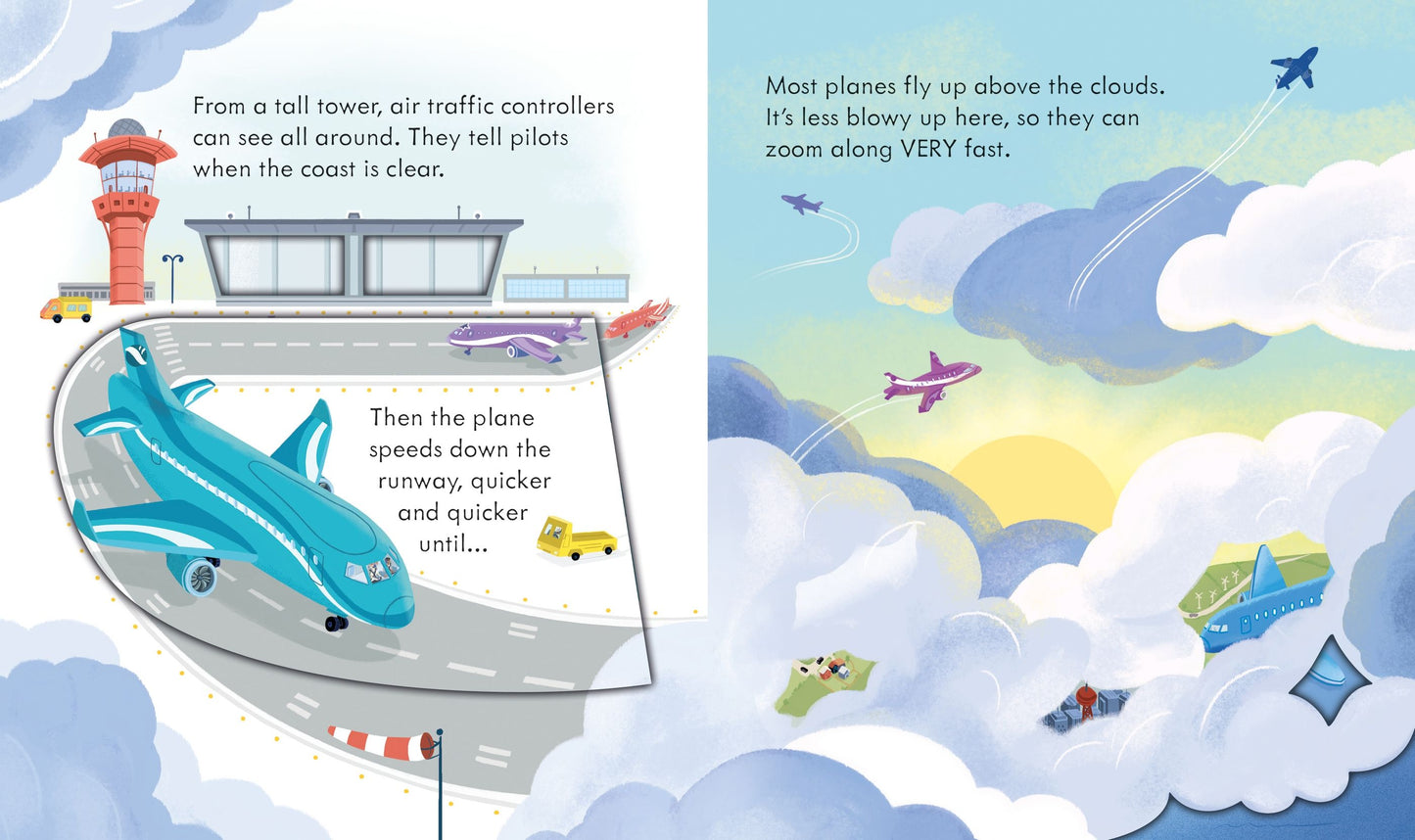 Carte clapete copii - Peep Inside How A Plane Works, Usborne