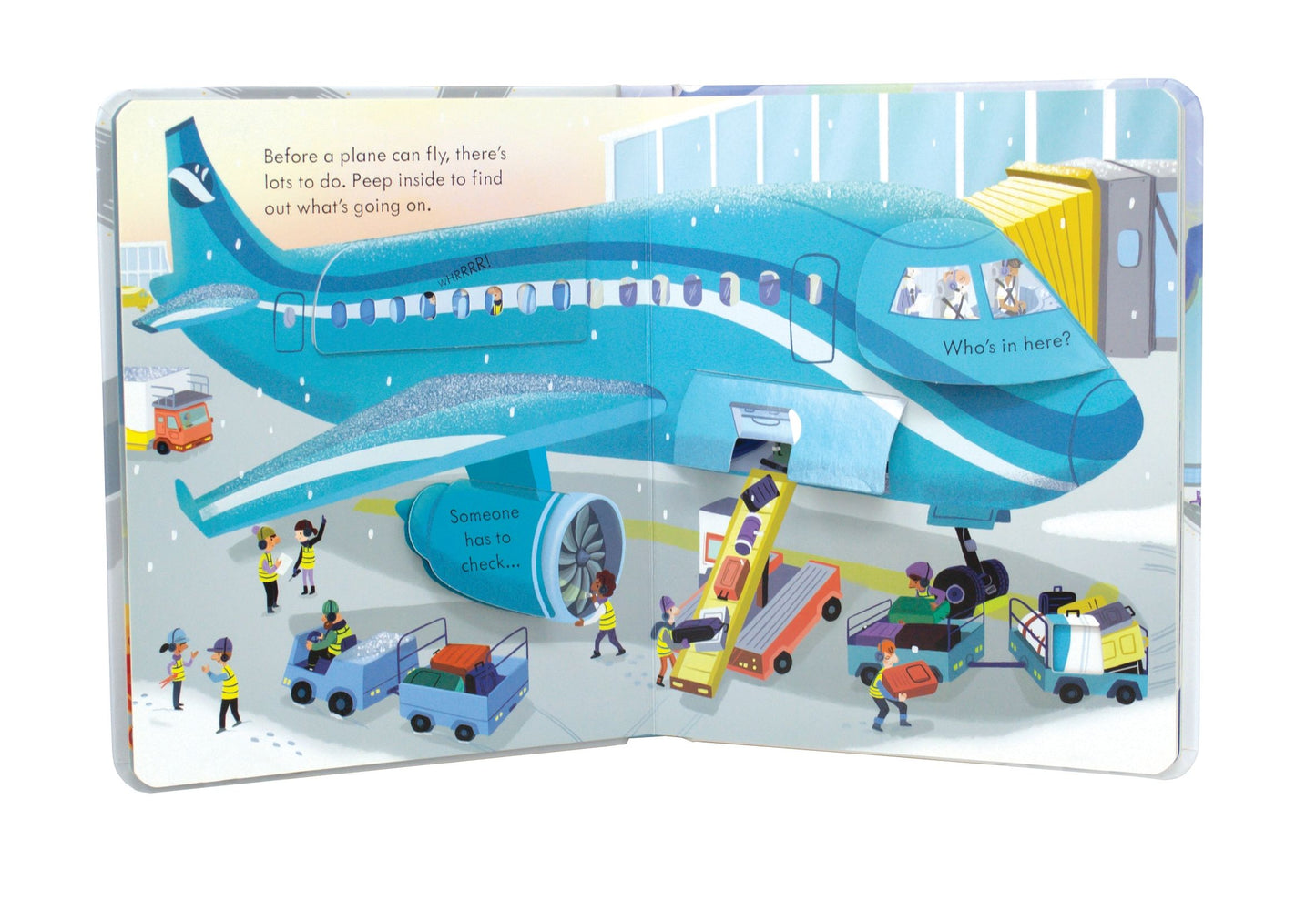 Carte clapete copii - Peep Inside How A Plane Works, Usborne