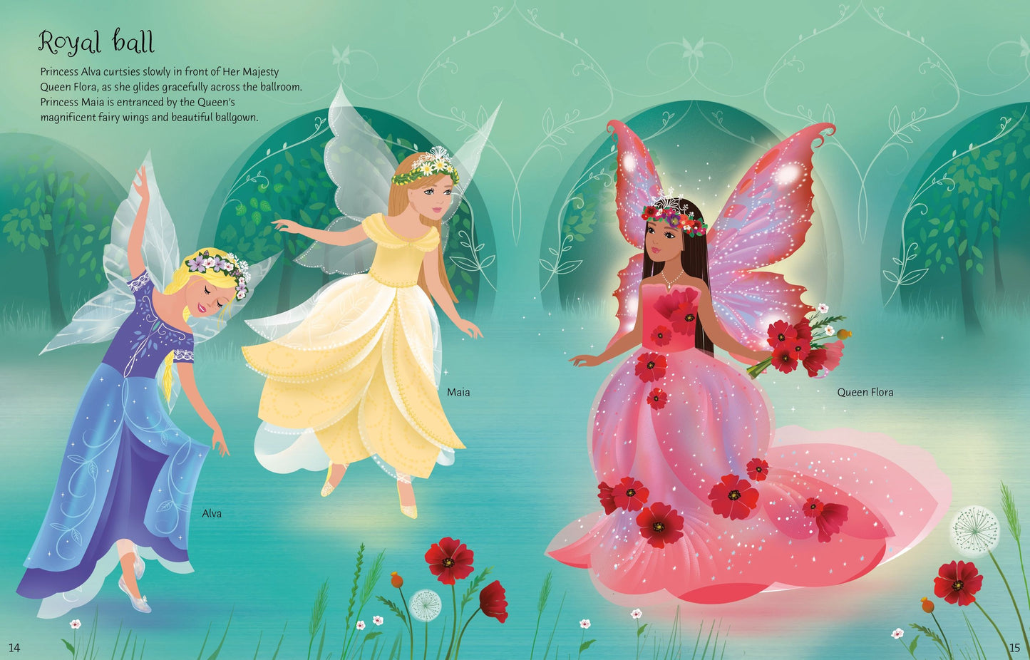 Carte stickere - Sticker Dolly Dressing  Fairy Princesses, Usborne