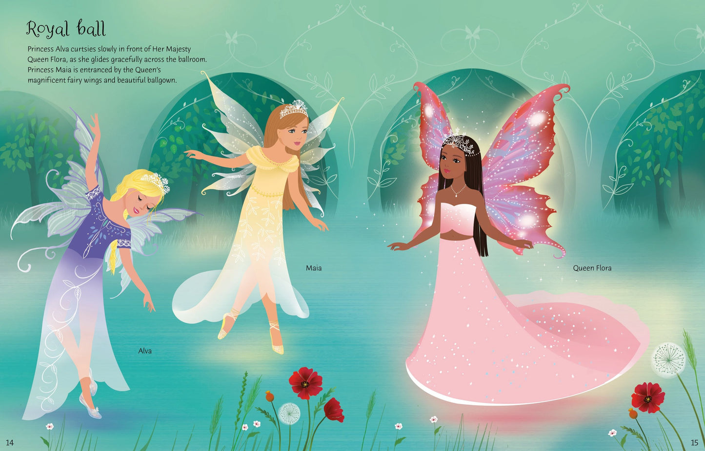 Carte stickere - Sticker Dolly Dressing  Fairy Princesses, Usborne