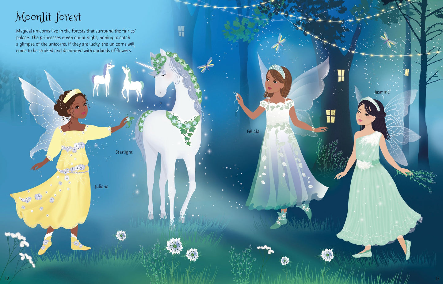 Carte stickere - Sticker Dolly Dressing  Fairy Princesses, Usborne