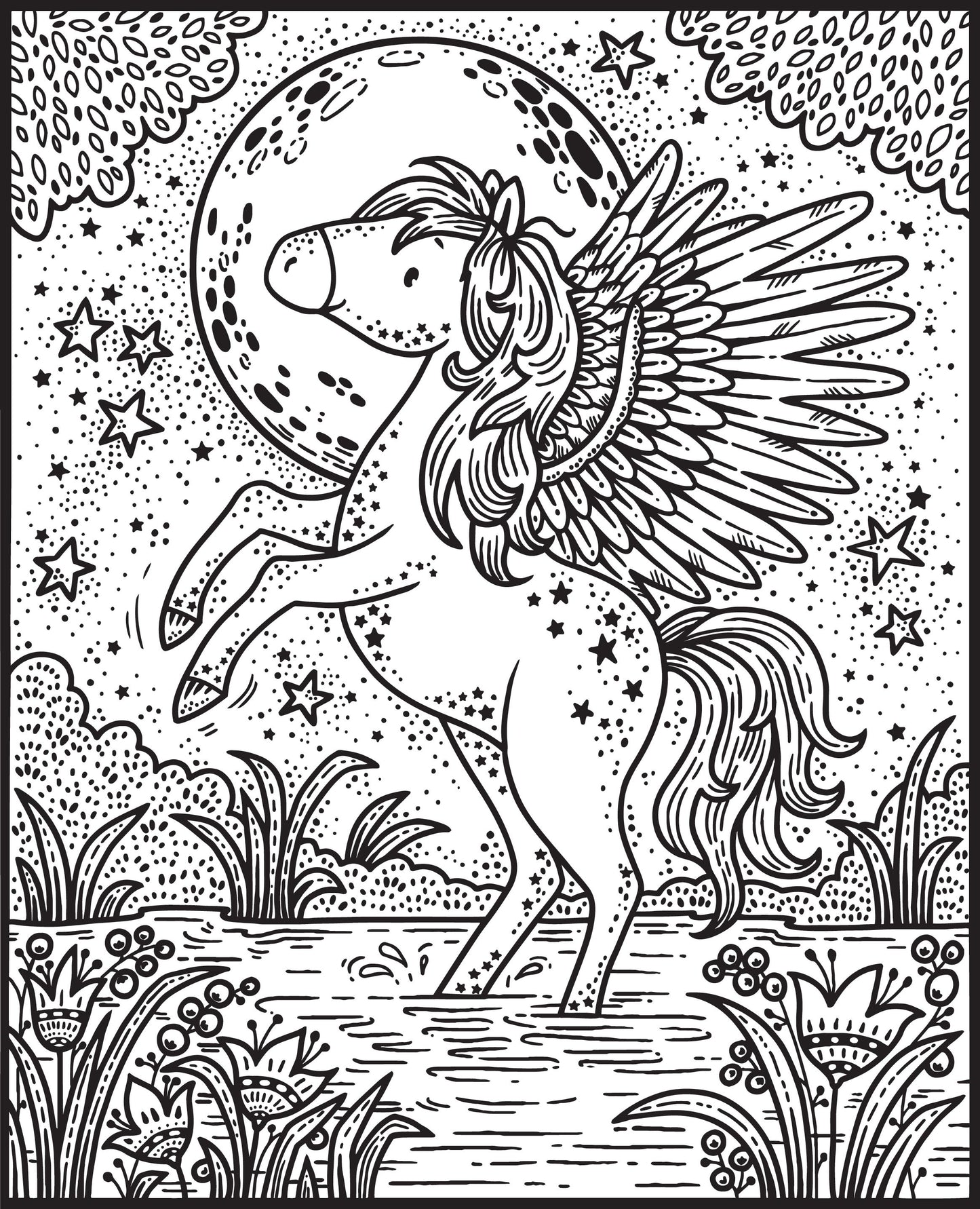 Carte pictura cu apa - Magical Creatures Magic Painting Book, Usborne