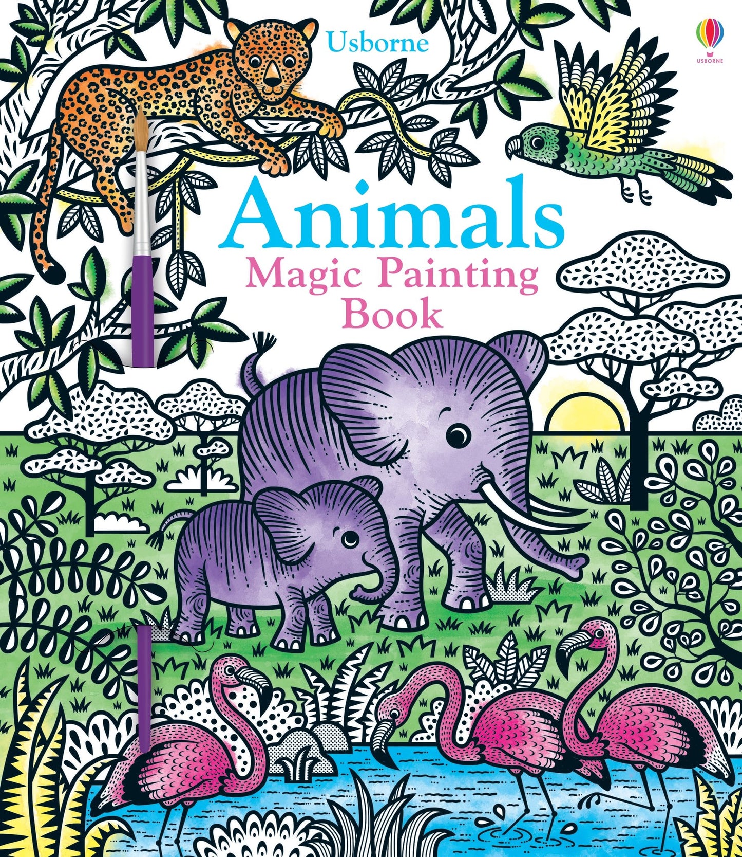 Carte pictura cu apa - Animals Magic Painting Book, Usborne