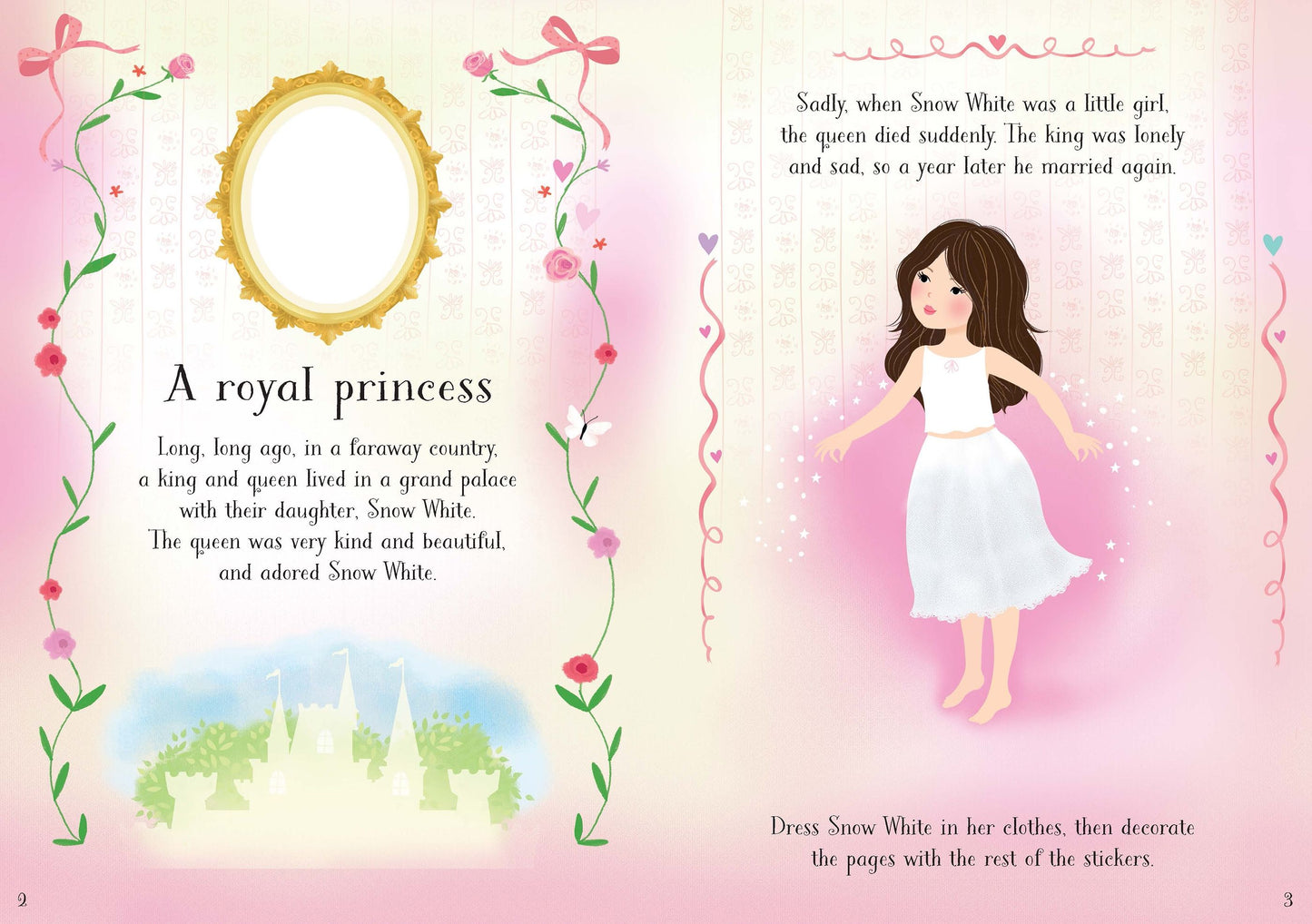 Carte stickere - Sdd Little Sticker Dolly Dressing Snow White, Usborne