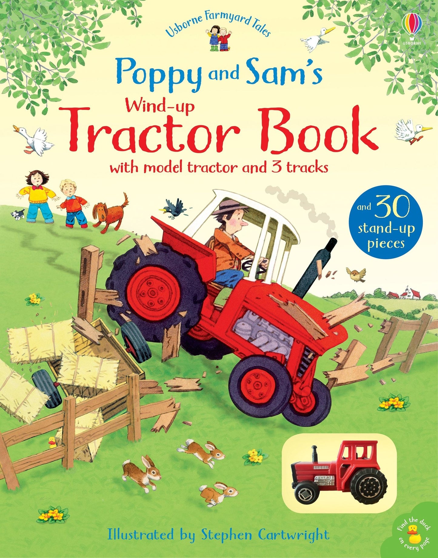 Carte cu jucărie - Fyt Poppy And Sams Wind-Up Tractor Book, Usborne