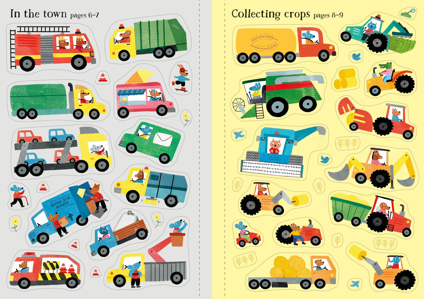 Carte stickere - Little First Stickers Tractors And Trucks, Usborne